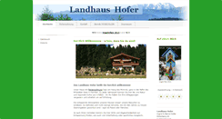 Desktop Screenshot of landhaus-hofer.de