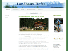 Tablet Screenshot of landhaus-hofer.de